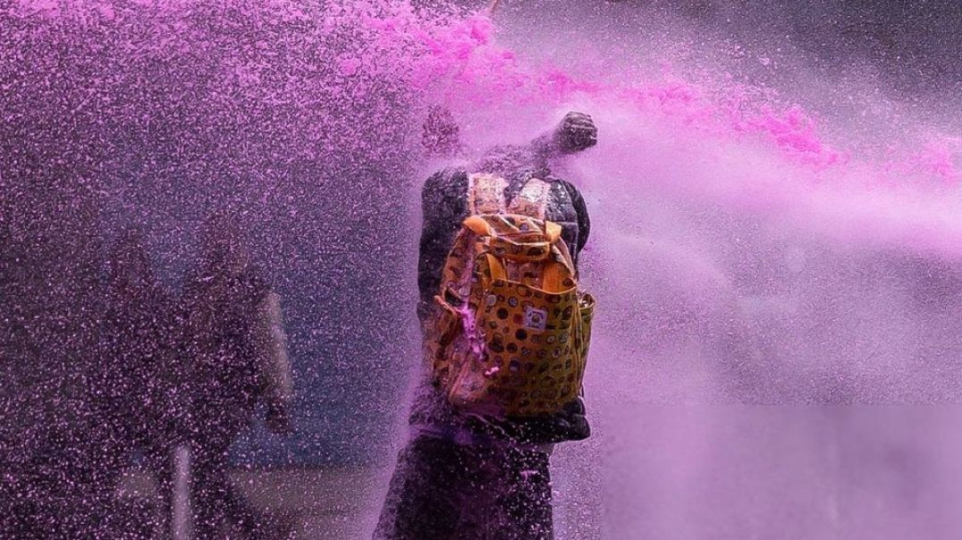 Powerful moment of protest, resistance, courage, resistance, identity, and state power.