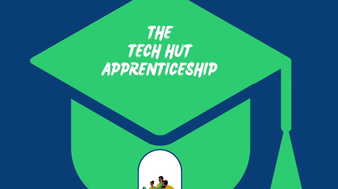 The Adventure Starts Here - The Tech Hut Apprenticeship Logo slogan