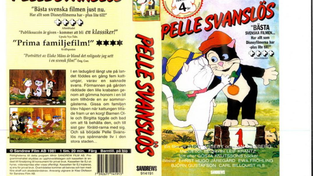 Tecknat Barn Svenska:Pelle Svanslös (1981) DVDRIPPEN (Franska) Hela Filmen