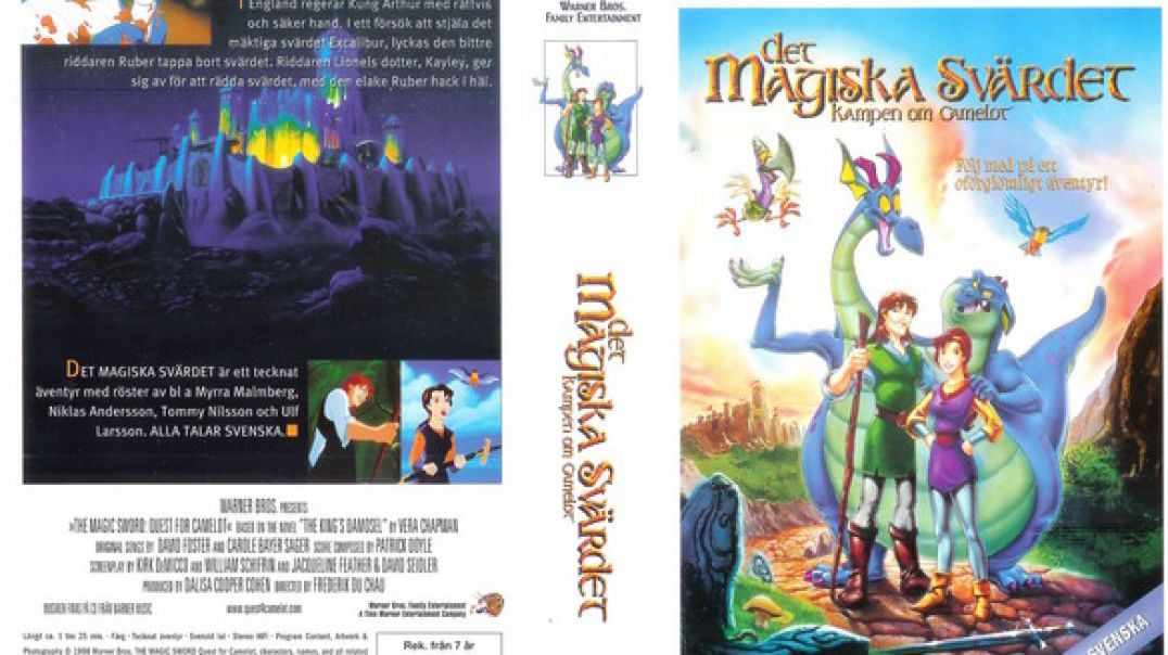 Tecknat Barn Svenska:Det magiska svärdet – Kampen om Camelot (1998 Tecknade Film AB) DVDRIPPEN (Enge